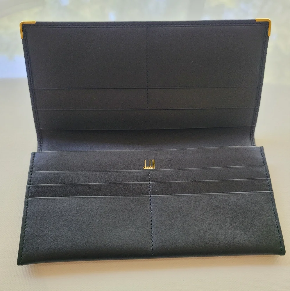 Dunhill Black Long Bifold Wallet